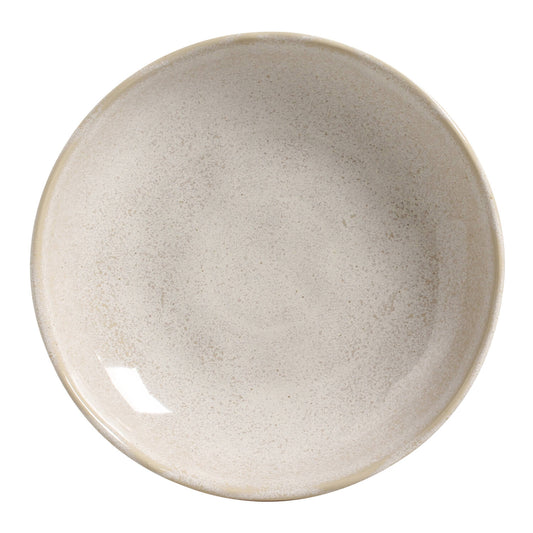 SOUP PLATE BIO STONEWARE Ø 9.84" LATTE