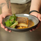 SOUP PLATE BIO STONEWARE Ø 8.86" TOURMALINE