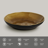 SOUP PLATE BIO STONEWARE Ø 8.86" AMBER