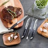 Laguiole Connoisseur Wood Handle Bbq Steak Knives, Set of 4