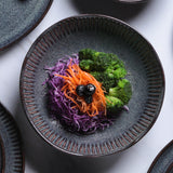 LINHAS SOUP PLATE STONEWARE Ø 8.86" TITANIUM
