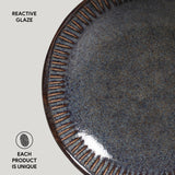 LINHAS SOUP PLATE STONEWARE Ø 8.86" TITANIUM