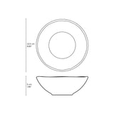 LINHAS SOUP PLATE STONEWARE Ø 8.86" MATTE BLACK