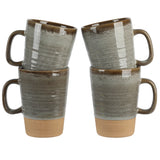 Gibson Elite Dreamweaver 4-Pack Terracotta Reactive 17oz Mug Set