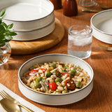 Bloomhouse - Two Time Oprah's Favorite Things WInner - Santorini Mist 4-Piece 8.6-Inch Terracotta Pasta Bowl Set – Reactive Glaze Round Shallow Walled Dinner & Serving Bowls