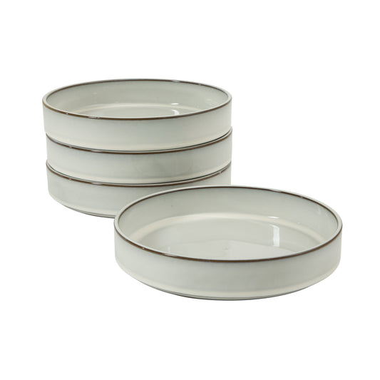 Bloomhouse - Two Time Oprah's Favorite Things WInner - Santorini Mist 4-Piece 8.6-Inch Terracotta Pasta Bowl Set – Reactive Glaze Round Shallow Walled Dinner & Serving Bowls