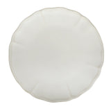 Gibson Elite Vista Rossio - Made in Portugal - 10.6 Inch White Ceramic Cake Stand, Pedestal Dessert Stand with Scalloped Rim, Cupcake Stand