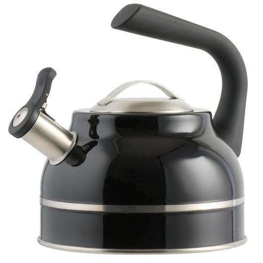 Kenmore Elite Costner 2.3-Quart Stainless Steel Tea Kettle w/ Encapsulated Base & Bakelite Handle