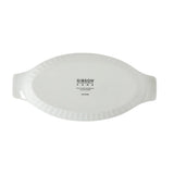 Gibson Home Gracious Dining Oval Au Gratin Baking Dishes, 4-Piece Set – 9 oz Oven Safe Banana Split Bowls, Ceramic Small Casserole Dishes with Handles, Microwave & Dishwasher Safe Mini Bakeware, White