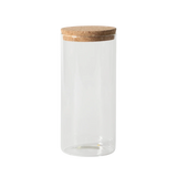Sur La Table Kitchen Essentials Rue Lumiere 4-Piece Handmade Glass Canister Set with Airtight Cork Lids, Clear – 57 oz, 45 oz, 34 oz & 25 oz, Food Storage Jars, Dishwasher Safe, Pantry Organization