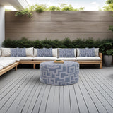 Indoor/Outdoor Universal Round Ottoman Syros Denim