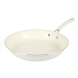 Martha Stewart Everyday Charlemont 12-Inch Linen Aluminum Fry Pan
