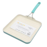Martha Stewart Everyday Charlemont 10-Inch Teal Aluminum Square Griddle