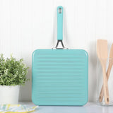 Martha Stewart Everyday Charlemont 10-Inch Teal Aluminum Square Griddle