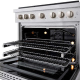 ZLINE 36"Gas Range, Convection Gas Oven , DuraSnow® Brass Burners, SGRS-BR-36