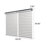 PURPLELEAF Outdoor Louvered Pergola Roller Blinds with Thermal Insulated, UV Protection Waterproof Fabric, Privacy Protection for Pergola, Easy to Install