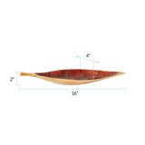 Sharma Crimson Gold Shallow Leaf Bowl- Small