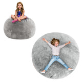 MAXYOYO 2-in-1 Kids Bean Bag with Floor Pillow Inside (Grey)