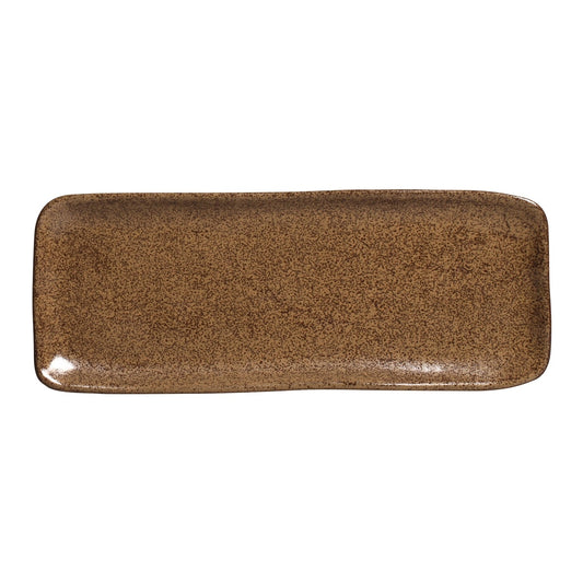 RECTANGULAR PLATTER MEDIUM ORGANIC STONEWARE Ø 12.99x5.12" DIJON