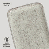 RECTANGULAR PLATTER MEDIUM ORGANIC STONEWARE Ø 12.99x5.12" PISTACHE