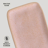 RECTANGULAR PLATTER MEDIUM ORGANIC STONEWARE Ø 12.99x5.12" LITCHI