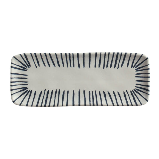 RECTANGULAR PLATTER MEDIUM ORGANIC STONEWARE Ø 12.99x5.12" ELEMENTO