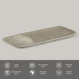 RECTANGULAR PLATTER MEDIUM ORGANIC STONEWARE Ø 12.99x5.12" SEIVA