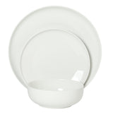 Gibson Home Havenstone 12-Piece Porcelain Dinnerware Set – Dinner Plates, Salad Plates & Bowls, Classic White Everyday Dish Set for Home, Kitchen, Microwave & Dishwasher Safe