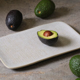 RECTANGULAR PLATTER MEDIUM JUTA Ø 10.63x6.3" LATTE