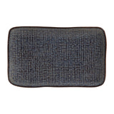RECTANGULAR PLATTER MEDIUM JUTA Ø 10.63x6.3" TITANIUM