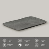 RECTANGULAR PLATTER MEDIUM JUTA Ø 10.63x6.3" CHROMIUM
