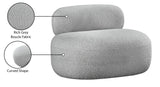 Venti Boucle Fabric Upholstered Living Room Chair
