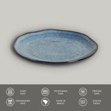 DESSERT PLATE ORGANIC STONEWARE Ø 7.68" DENIM