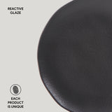 DESSERT PLATE ORGANIC STONEWARE Ø 7.68" MATTE BLACK