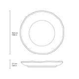 DESSERT PLATE ORGANIC STONEWARE Ø 7.68" CHROMIUM
