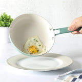 Martha Stewart Emmeline Premium Nonstick PFA Free Ceramic Interior 12 Piece Heavy Gauge Enamel Aluminum Pots and Pans Cookware Set