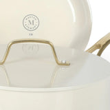 Martha Stewart Galway Premium Nonstick PFA Free Ceramic Interior 10 Piece Heavy Gauge Enamel Aluminum Pots and Pans Cookware Set w/ Aluminum Lids