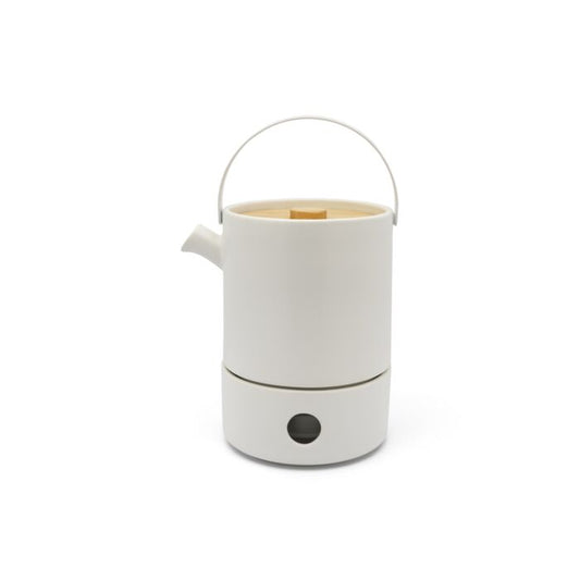 Tea set Umea 1.2L with warmer, white