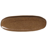 SHALLOW OVAL PLATTER LARGE ORGANIC STONEWARE Ø 14.17x5.12" DIJON