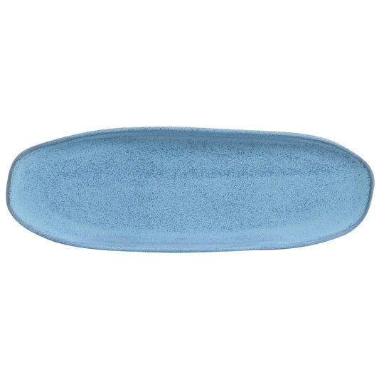 SHALLOW OVAL PLATTER LARGE ORGANIC STONEWARE Ø 14.17x5.12" BREEZE