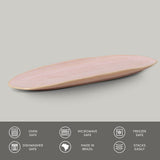 SHALLOW OVAL PLATTER LARGE ORGANIC STONEWARE Ø 14.17x5.12" LITCHI