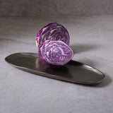 SHALLOW OVAL PLATTER LARGE ORGANIC STONEWARE Ø 14.17x5.12" METALLICA