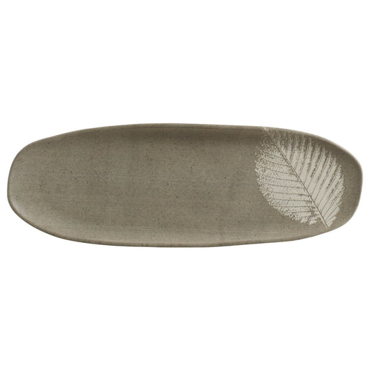 SHALLOW OVAL PLATTER LARGE ORGANIC STONEWARE Ø 14.17x5.12" SEIVA