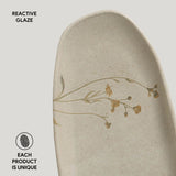 SHALLOW OVAL PLATTER LARGE ORGANIC STONEWARE Ø 14.17x5.12" CAMPESTRE