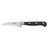 Martha Stewart Carverton 2 Piece Set 5" Tomato Knife and 3" Bird's Beak Knife Set, Bread Carbon Stainless Steel Kitchen Knive W/ Black Triple Rivet Handle