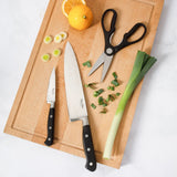 Martha Stewart Carverton 14 Piece High Carbon Stainless Steel Cutlery Kitchen Knife Block Set w/ABS Triple Riveted Forged Handle Wood Block - Black