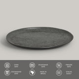 DESSERT PLATE BIO STONEWARE Ø 7.68" CHROMIUM