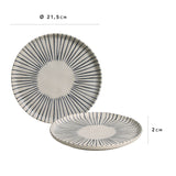 DESSERT PLATE BIO STONEWARE Ø 8.46" ELEMENTO