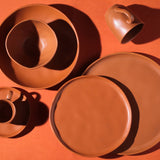 DESSERT PLATE BIO STONEWARE Ø 8.46" TERRACOTTA