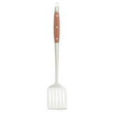 Sur La Table Kitchen Essentials Family Cookout Heavy Duty Stainless Steel Grilling Tool Set W/ Wooden Handles, Tongs, Slotted Turner, and Fork Set